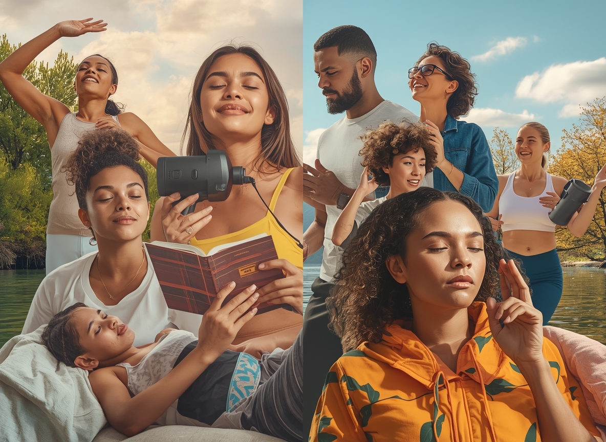 Abstrakt illustrasjon av balanse mellom hvile og aktivitet